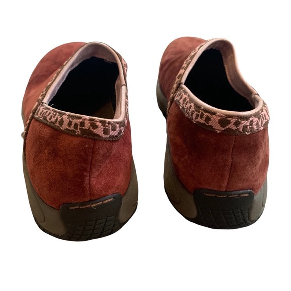 Merrell Ortholite MOC Maroon Suede Slip On Comfort Shoe 8 - Picture 4 of 6